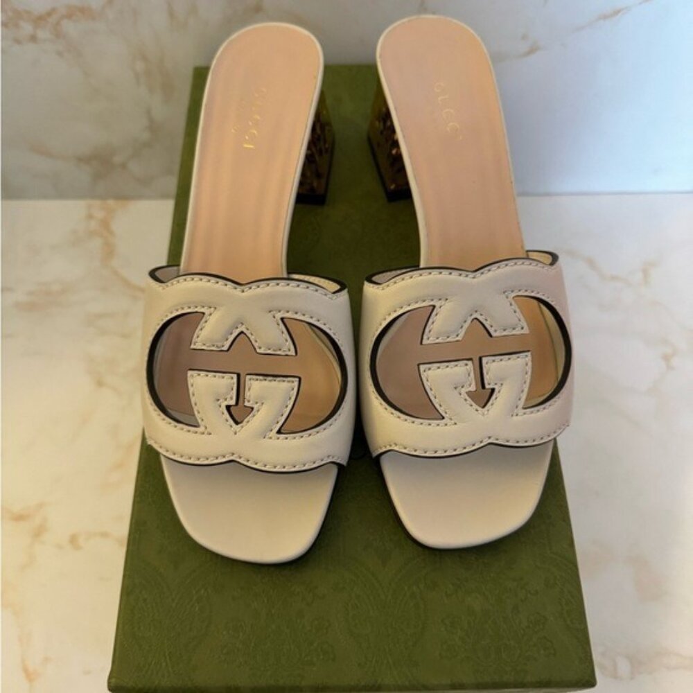 Gucci GG interlocking logo sandal heels